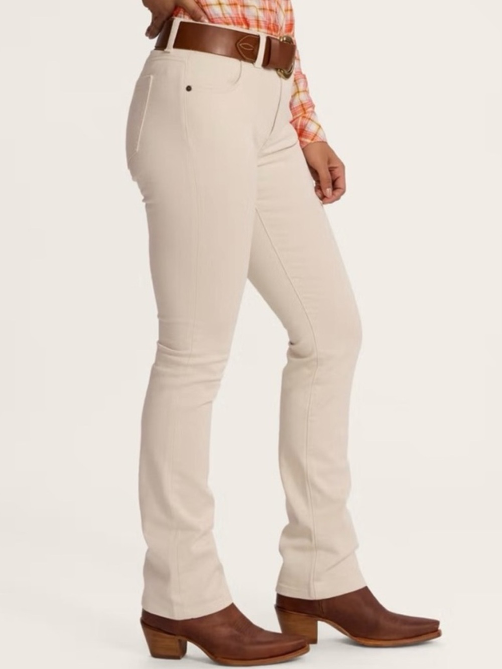 Tecovas Cream Straight Jeans